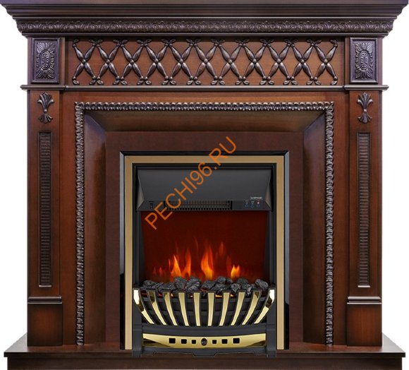 Электрокамин Royal Flame Alexandria махагон коричневый антик с очагом Aspen Электрокамин Royal Flame Alexandria махагон коричневый антик с очагом Aspen