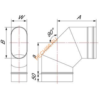 Отвод ВУЛКАН VOR 90° 120х240 мм по узкой стороне Отвод ВУЛКАН VOR 90° 120х240 мм по узкой стороне
