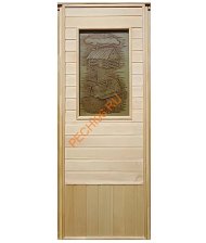 Дверь DoorWood со стеклом «Изба», 1850х750 мм Дверь DoorWood со стеклом «Изба», 1850х750 мм