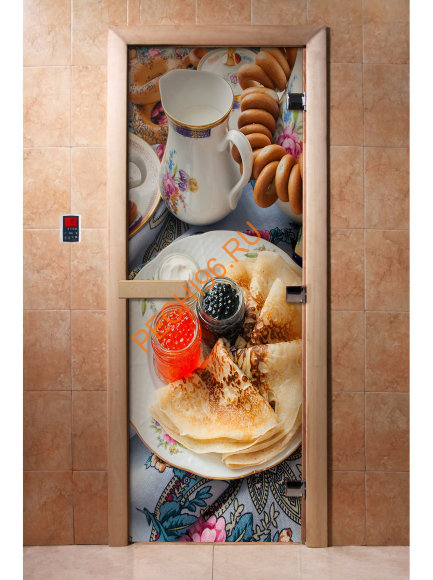 Дверь стеклянная DoorWood с фотопечатью «Масленица» Дверь стеклянная DoorWood с фотопечатью «Масленица»