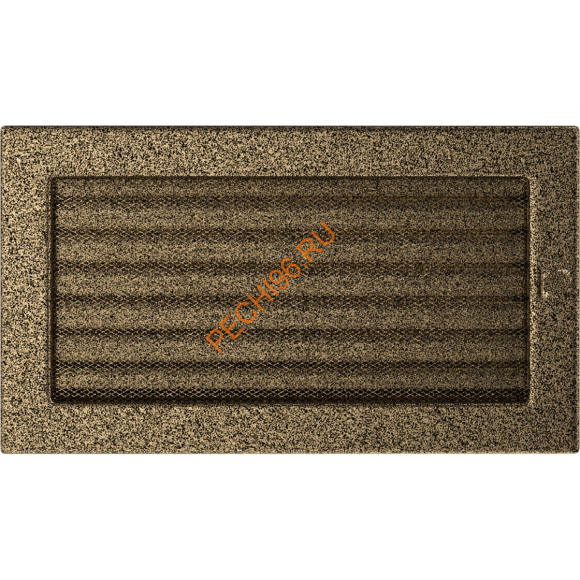 Вентиляционная решетка Kratki 30CZX 170х300 мм черная/золото