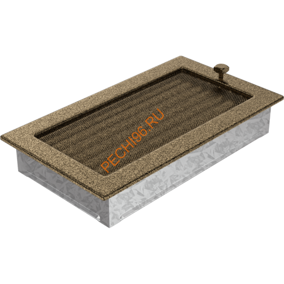 Вентиляционная решетка Kratki 30CZX 170х300 мм черная/золото