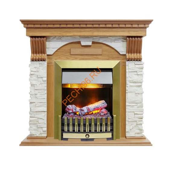 Электрокамин Dimplex Dublin с очагом Danville Antique Brass FB2 дуб/ белый сланец Электрокамин Dimplex Dublin с очагом Danville Antique Brass FB2 дуб/ белый сланец