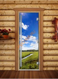 Дверь стеклянная DoorWood «Престиж», 800х2000мм, с фотопечатью «Родные просторы» Дверь стеклянная DoorWood «Престиж», 800х2000мм, с фотопечатью «Родные просторы»