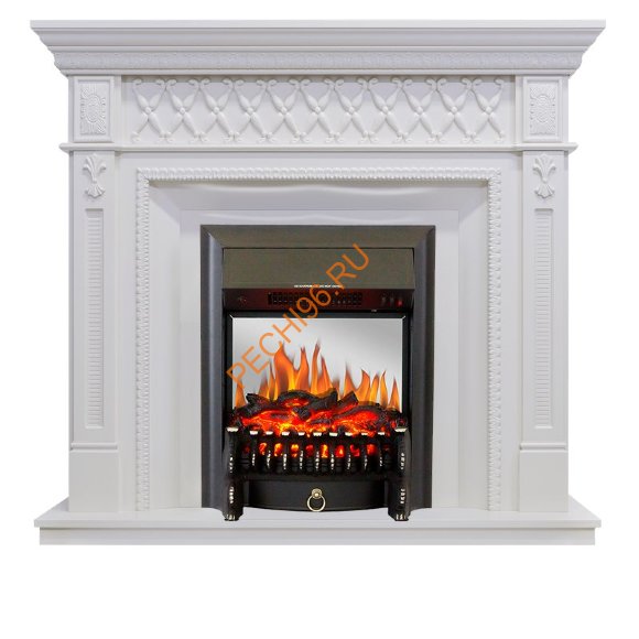 Электрокамин Royal Flame Alexandria белый дуб с очагом Fobos FX M