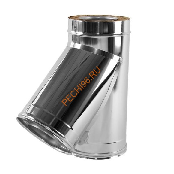 Сэндвич-тройник ВУЛКАН V50R, 45 гр, нержавейка AISI 321/304, d 300/400 мм