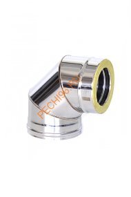Сэндвич-отвод 87° ТиС Стандарт, нержавейка AISI 304/304, D180/280 мм