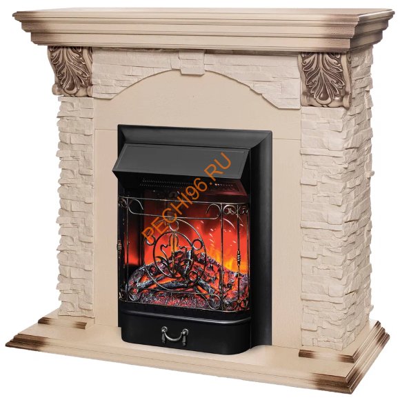 Электрокамин RealFlame Dublin LUX WT с очагом Majestic Lux BL RC