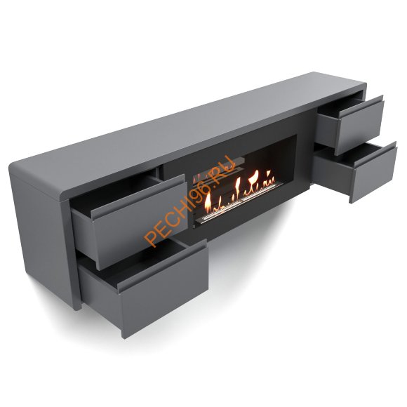Биокамин Firelight BFP/P-1700 Lux с тумбой, графит Биокамин Firelight BFP/P-1700 Lux с тумбой, графит