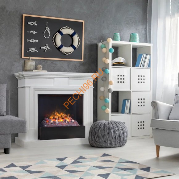 Электрокамин RealFlame Marco 26 WT с Black вставкой + 3D Cassette 630