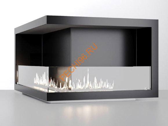 Биокамин угловой 500х800х520 мм, стекло