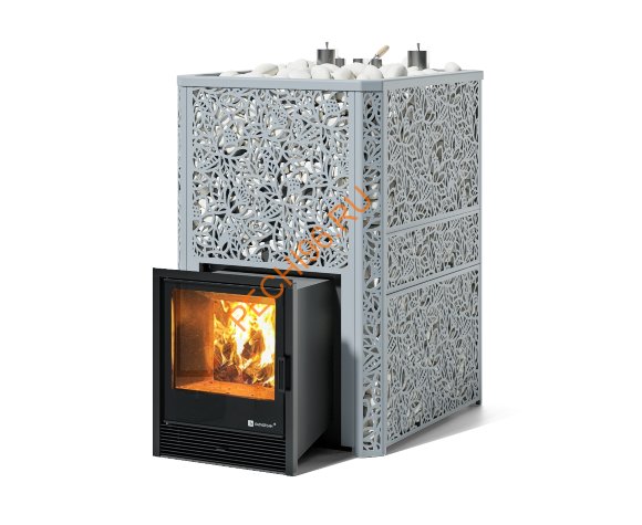 Печь банная ИзиСтим Ялта 60 К Хохлома серая