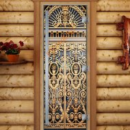 Дверь стеклянная DoorWood «Престиж», 700х1900мм, с фотопечатью «Золотые ворота»