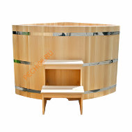 Купель для бани ExpertSaun угловая из кедра, h 1200мм