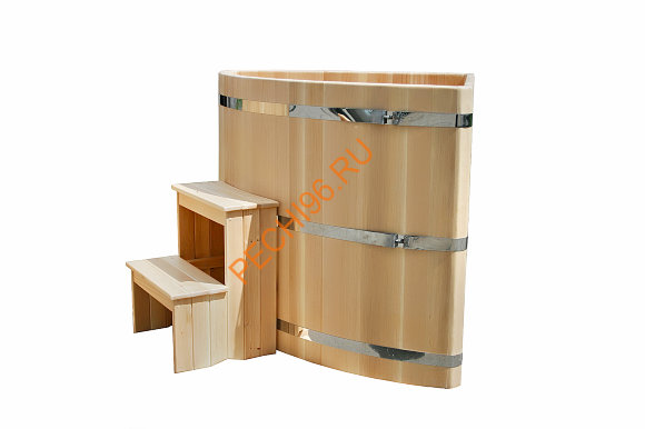 Купель для бани ExpertSaun угловая из кедра, h 1200мм