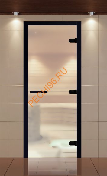 Дверь стеклянная ALDO NEW Black «сатин» 690*1890 мм коробка бук чёрная