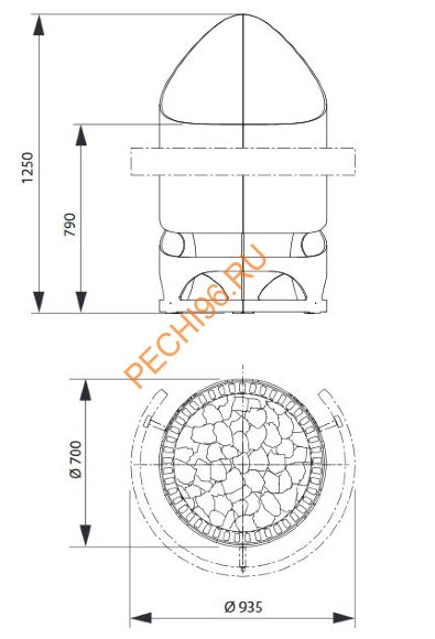 Электрическая печь EOS ZEUS S 6 кВт Электрическая печь EOS ZEUS S 6 кВт