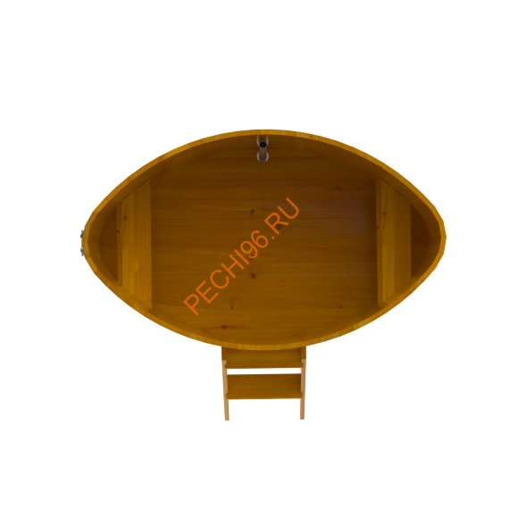 Купель для бани BentWood овальная из лиственницы Рустик, 1,12х1,83 м