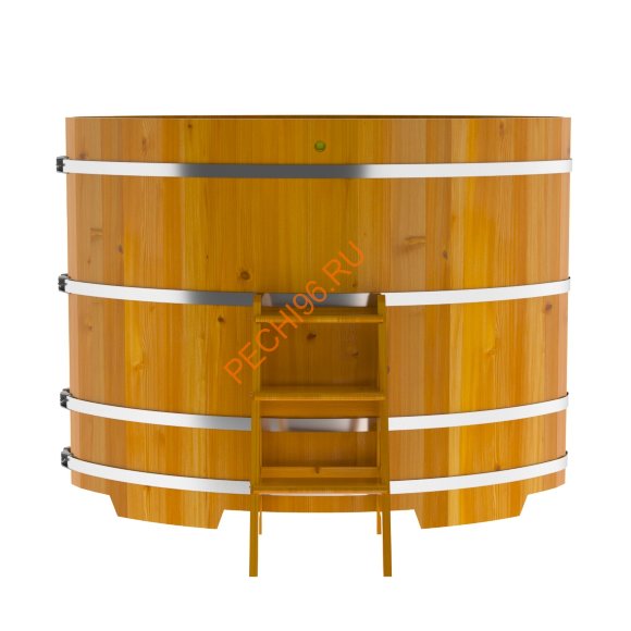 Купель для бани BentWood овальная из лиственницы Рустик, 1,12х1,83 м
