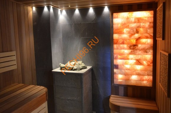 Плитка из гималайской соли 200x200x25 мм шлифованная