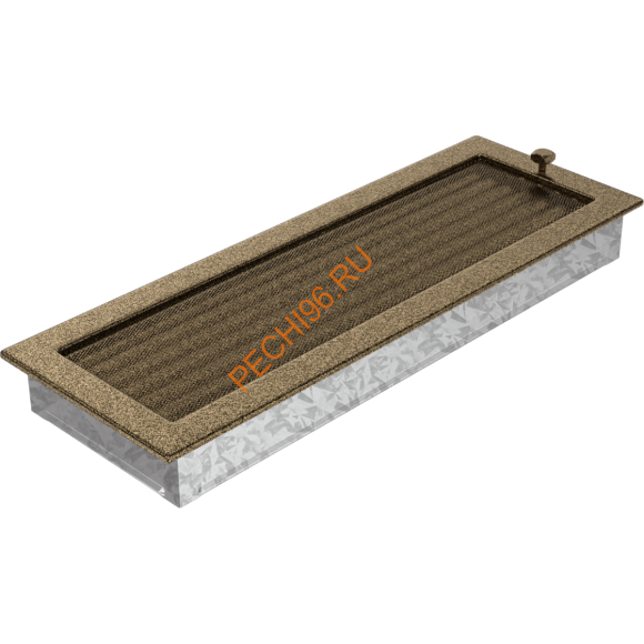 Вентиляционная решетка Kratki 49CZX 170х490 мм черная/золото