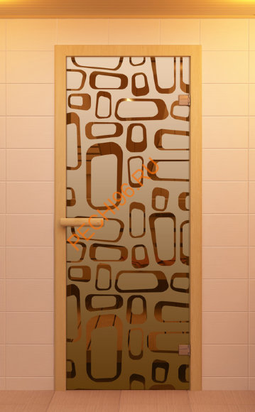 Дверьстеклянная ALDO «Поток» коробка береза