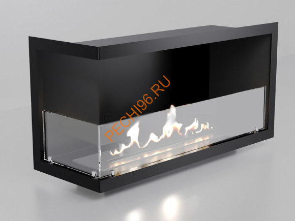 Биокамин угловой 1000х500х300 мм, стекло