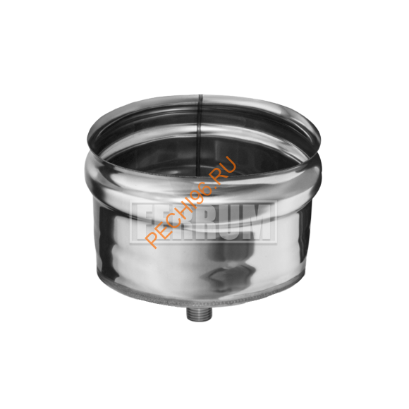 Заглушка Феррум М внешняя с конденсатоотводом , нержавейка AISI 430-0,5 мм, d 150 мм