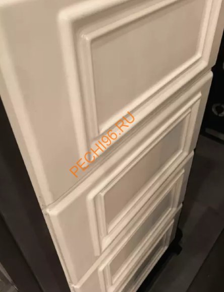 Печь-камин АСТОВ Майолика белый