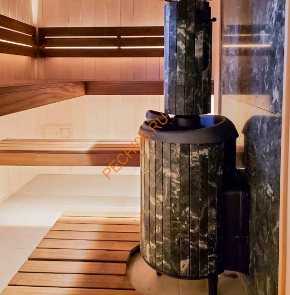 Печь банная Атмосфера L ламели Верде Гватемала наборный Печь банная Атмосфера L ламели Верде Гватемала наборный