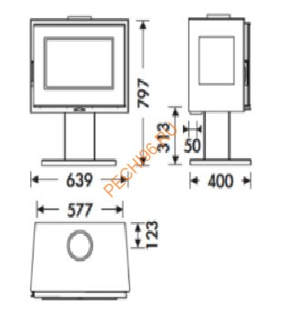 Печь-камин Panadero Atlantic Trivision Печь-камин Panadero Atlantic Trivision