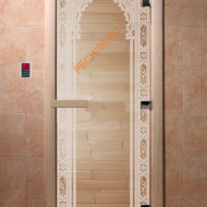 Дверь стеклянная DoorWood «Восточная арка прозрачная», 1900х700 мм