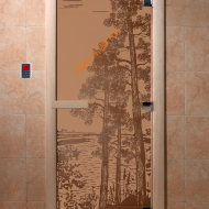 Дверь стеклянная DoorWood «Рассвет бронза матовая», 2100х900 мм