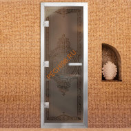 Дверь в хамам стеклянная Арта Престиж Арт 60G Иллюзия, коробка алюминий с порогом Дверь в хамам стеклянная Арта Престиж Арт 60G Иллюзия, коробка алюминий с порогом