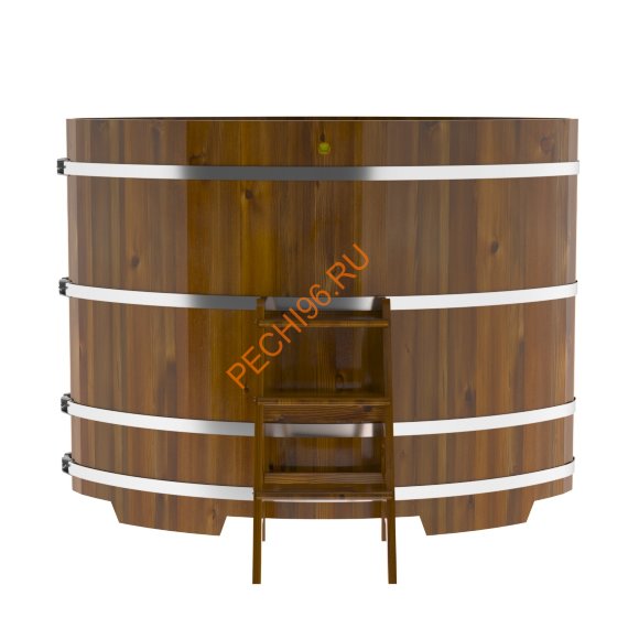 Купель для бани BentWood овальная из морёной лиственницы Рустик, 1,12х1,83 м