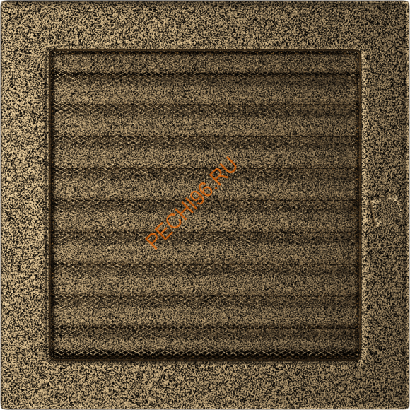 Вентиляционная решетка Kratki 22CZX 220х220 мм черная/золото