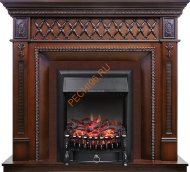 Электрокамин Royal Flame Alexandria махагон коричневый антик с очагом Fobos FX Электрокамин Royal Flame Alexandria махагон коричневый антик с очагом Fobos FX