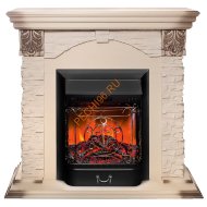 Электрокамин RealFlame Dublin LUX WT с очагом Majestic Lux BL
