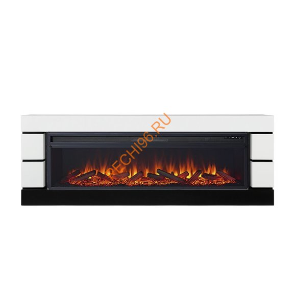 Электрокамин Royal Flame Modern 60 белый с черным с очагом Vision 60 LOG LED Электрокамин Royal Flame Modern 60 белый с черным с очагом Vision 60 LOG LED
