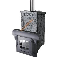 Печь банная нержавеющая сталь Калита Экстрим РК серпентинит Премиум