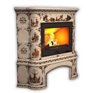 Печь-камин КимрПечь Прованс угловой Голландия с дровником Печь-камин КимрПечь Прованс угловой Голландия с дровником