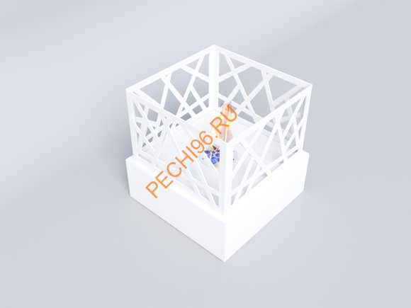 Биокамин Русский огонь Бруклин настольный белый