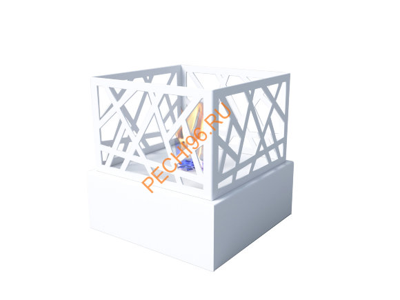 Биокамин Русский огонь Бруклин настольный белый