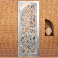 Дверь в хамам стеклянная Арта Престиж Арт 60G Джуна, коробка алюминий с порогом Дверь в хамам стеклянная Арта Престиж Арт 60G Джуна, коробка алюминий с порогом