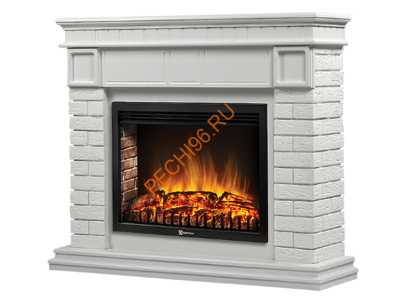 Электрокамин Electrolux Sphere Plus EFP/P-3320RLS с порталом Firelight Bricks 30, камень белый