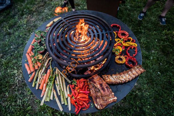 Уличный гриль Coeo TRIO 98 CORTEN, высота 100