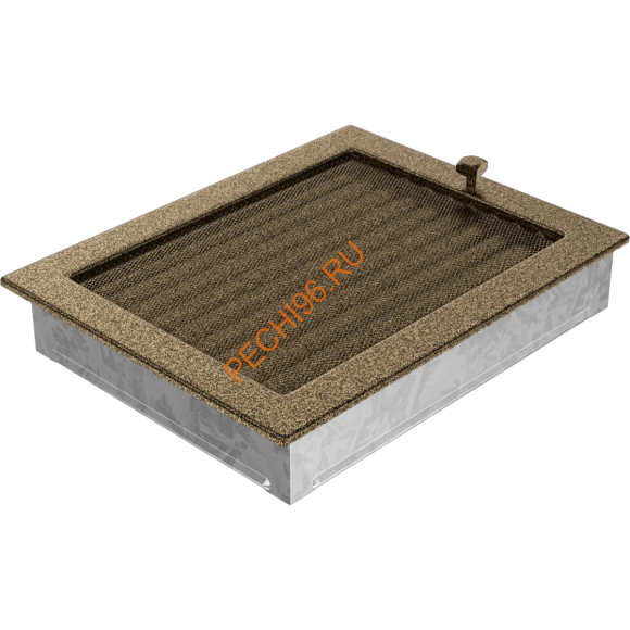 Вентиляционная решетка Kratki 22/30CZX 220х300 мм черная/золото Вентиляционная решетка Kratki 22/30CZX 220х300 мм черная/золото