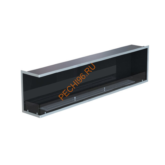 Биокамин угловой 2000х500х300 мм, стемалит, стекло, рамка нержавейка