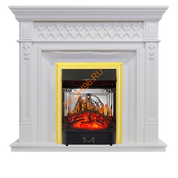 Электрокамин Royal Flame Alexandria белый дуб с очагом Majestic FX M