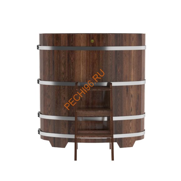 Купель для бани BentWood овальная из морёной лиственницы Премиум, 0,69х1,31 м Купель для бани BentWood овальная из морёной лиственницы Премиум, 0,69х1,31 м